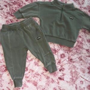 Kith Kids Olive Jogger Set